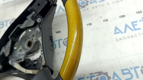 Руль голый Lexus RX300 RX330 RX350 RX400h 04-09 кожа черная, с деревом, с накладками, царапины, потерт