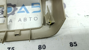 Накладка центральной консоли верхняя Lexus RX300 RX330 RX350 RX400h 04-08 бежевая, вставки под светлое дерево, трещины в креплениях