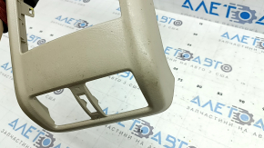 Накладка центральной консоли верхняя Lexus RX300 RX330 RX350 RX400h 04-08 бежевая, вставки под светлое дерево, трещины в креплениях