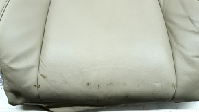 Обшивка спинки водительского сиденья Lexus RX300 RX330 RX350 RX400h 04-09 кожа бежевая, потрескана, под подогрев, под чистку, замята