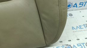 Обшивка подушки пассажирского сиденья Lexus RX300 RX330 RX350 RX400h 04-09 кожа бежевая, потрескана, под подогрев, под чистку, замята, царапины, надрыв