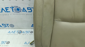 Обшивка подушки пассажирского сиденья Lexus RX300 RX330 RX350 RX400h 04-09 кожа бежевая, потрескана, под подогрев, под чистку, замята, царапины, надрыв