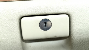 Перчаточный ящик, бардачок Lexus RX300 RX330 RX350 RX400h 04-09 кожа, бежевый,2 части, с пленкой под дерево, царапины, надрыв