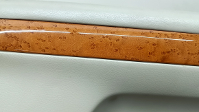 Обшивка двери карточка передняя левая Lexus RX300 RX330 RX350 RX400H 04-09 беж, с бежевой вставкой, подлокотник беж кожа, молдинг под дерево глянец, с пленкой под дерево, с ручкой, с карманом, царапин