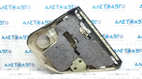 Ornamente ușă spate stânga Lexus RX300 RX330 RX350 RX400H 04-09 bej, cu inserție bej, cotiera piele bej, mulaj sub lemn lucios, cu folie sub lemn, cu mâner, rupturi, zgârieturi,
