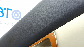 Ornamente ușă spate stânga Lexus RX300 RX330 RX350 RX400H 04-09 bej, cu inserție bej, cotiera piele bej, mulaj sub lemn lucios, cu folie sub lemn, cu mâner, rupturi, zgârieturi,