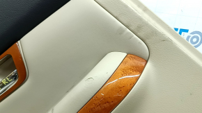 Ornamente ușă spate stânga Lexus RX300 RX330 RX350 RX400H 04-09 bej, cu inserție bej, cotiera piele bej, mulaj sub lemn lucios, cu folie sub lemn, cu mâner, rupturi, zgârieturi,
