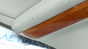 Ornamente ușă spate stânga Lexus RX300 RX330 RX350 RX400H 04-09 bej, cu inserție bej, cotiera piele bej, mulaj sub lemn lucios, cu folie sub lemn, cu mâner, rupturi, zgârieturi,