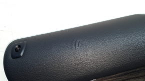 Ornamente ușă, spate stânga, BMW X3 F25 11-17, negru, inserție din piele elfenbein-weiss cu cusături roșii, fără perdea, zgârieturi, necesită curățare