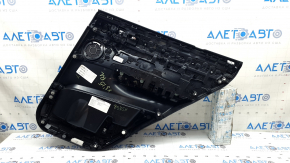 Ornamente ușă, spate stânga, BMW X3 F25 11-17, negru, inserție din piele elfenbein-weiss cu cusături roșii, fără perdea, zgârieturi, necesită curățare
