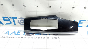 Накладка передней панели левая BMW X3 F25 15-17 черный глянец с хром, царапины