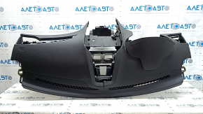 Panou de bord negru Lincoln MKZ 13-20 fără airbag, inserții cu aspect de lemn, cadru spart
