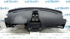 Торпедо передняя панель без AIRBAG Lincoln MKZ 13-20 черная, потерта, надорвана, сломаны крепления, трещины в креплениях, надломаны крепления