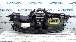 Panou de bord negru Lincoln MKZ 13-20 fără airbag, inserții cu aspect de lemn, cadru spart
