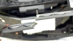 Panou de bord negru Lincoln MKZ 13-20 fără airbag, inserții cu aspect de lemn, cadru spart