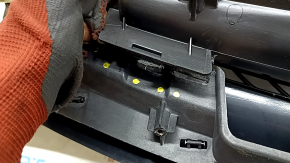 Panou de bord negru Lincoln MKZ 13-20 fără airbag, inserții cu aspect de lemn, cadru spart