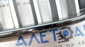 Решетка радиатора grill правая BMW X3 F25 15-17 ноздря, хром, песок