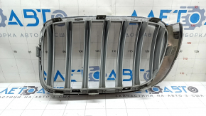 Решетка радиатора grill правая BMW X3 F25 15-17 ноздря, хром, песок