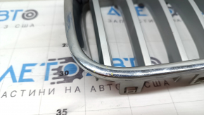 Решетка радиатора grill левая BMW X3 F25 15-17 ноздря, хром, песок