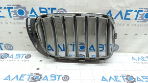 Решетка радиатора grill левая BMW X3 F25 15-17 ноздря, хром, песок