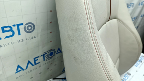 Обшивка спинки пассажирского сиденья BMW X3 F25 11-17 кожа elfenbein-weiss с красной строчкой, Sport, под химчистку