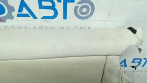 Обшивка подушки пассажирского сиденья BMW X3 F25 11-17 кожа elfenbein-weiss с красной строчкой, Sport, под чистку, примята, потертости