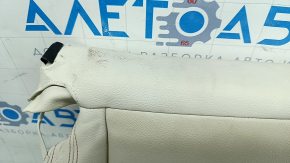 Обшивка подушки пассажирского сиденья BMW X3 F25 11-17 кожа elfenbein-weiss с красной строчкой, Sport, под чистку, примята, потертости