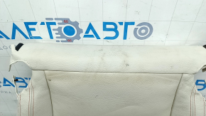 Обшивка подушки водительского сиденья BMW X3 F25 11-17 кожа elfenbein-weiss с красной строчкой, Sport, под химчистку, потертости