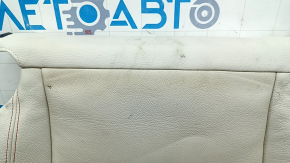 Обшивка подушки водительского сиденья BMW X3 F25 11-17 кожа elfenbein-weiss с красной строчкой, Sport, под химчистку, потертости