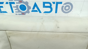 Обшивка подушки водительского сиденья BMW X3 F25 11-17 кожа elfenbein-weiss с красной строчкой, Sport, под химчистку, потертости