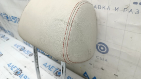 Подголовник передний правый BMW X3 F25 11-17 кожа elfenbein-weiss с красной строчкой, Sport, электро, примят, под химчистку