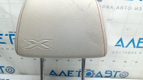 Подголовник передний левый BMW X3 F25 11-17 кожа elfenbein-weiss с красной строчкой, Sport, электро, примят, под химчистку