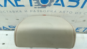 Подголовник 2 ряда центральный BMW X3 F25 11-17 кожа elfenbein-weiss с красной строчкой, Sport, под химчистку