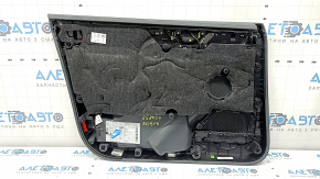 Ornamente ușă față dreapta complete Audi A6 C8 19-21 gri închis pentru cortină și memorie, inserție Alcantara neagră, cotieră piele maro, partea superioară piele gri închis, ornament cromat cu ilumina