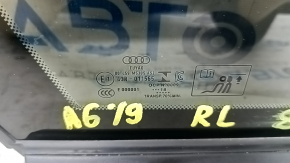 Форточка глухое стекло задняя левая Audi A6 C8 19-25 с хром молдингом, окрашена