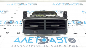 Дефлектор воздуховода центральной консоли Audi A6 C8 19-25 под 4 zone ac, черный с хром