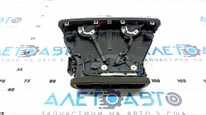 Дефлектор воздуховода центральной консоли Audi A6 C8 19-25 под 4 zone ac, черный с хром