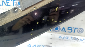 Накладка сабля переднего бампера верхняя Honda Accord 23-26 в сборе 3 части, черный NH731P, царапины, потертости