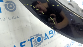 Накладка сабля переднего бампера верхняя Honda Accord 23-26 в сборе 3 части, черный NH731P, царапины, потертости