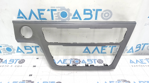 Ornamente centrale gri pentru bord Hyundai Sonata 15-17 cu bandă cromată