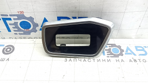 Ornament panou față stânga pentru Audi A6 C8 19-24, negru lucios, cromat, suport rupt, zgârieturi