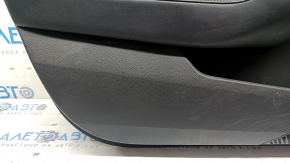 Обшивка двери карточка передняя левая Honda Accord 23-26 кожа черная, подлокотник кожа, вставка черная кожа, царапины, под чистку