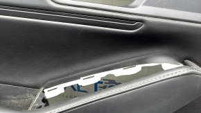 Обшивка двери карточка передняя левая Honda Accord 23-26 кожа черная, подлокотник кожа, вставка черная кожа, царапины, под чистку