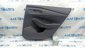 Обшивка двери карточка задняя правая Honda Accord 23-26 кожа черная, подлокотник кожа, царапины, под чистку, примята кожа