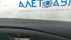 Обшивка двери карточка задняя правая Honda Accord 23-26 кожа черная, подлокотник кожа, царапины, под чистку, примята кожа