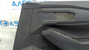 Обшивка двери карточка передняя правая Honda Accord 23-26 кожа черная, подлокотник кожа, вставка черная кожа, царапины, под чистку