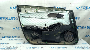 Обшивка двери карточка передняя правая Honda Accord 23-26 кожа черная, подлокотник кожа, вставка черная кожа, царапины, под чистку