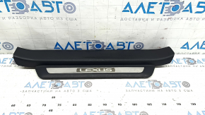 Prag ușă dreapta față pentru Lexus RX350 RX450h 10-15 negru, uzat, crom exfoliat