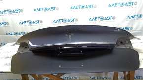 Крышка багажника голая Tesla Model 3 18-20 графит PMNG, скол краски, залом, вмятости, тычки