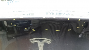 Крышка багажника голая Tesla Model 3 18-20 графит PMNG, скол краски, залом, вмятости, тычки